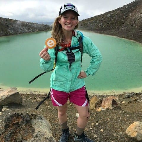 Hannah Finch on Tongariro Crossing, NZ