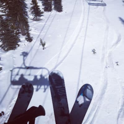 Tom Flanagan skiing