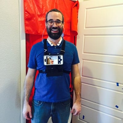 Glenn Pease with energy rating equipment